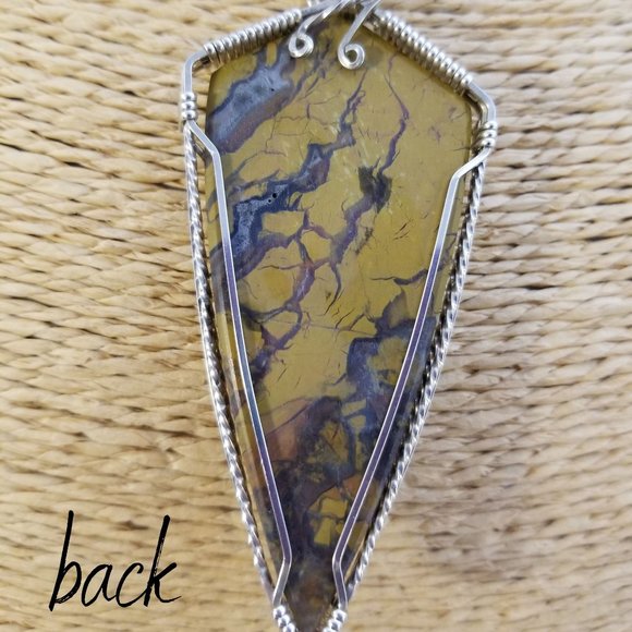 Stone Canyon Jasper Silver Wire Wrapped Pendant - Picture 5 of 16